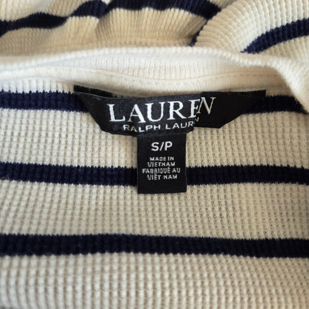 Lauren Ralph Lauren Women Drop Waist Dress Waffle Knit Preppy Fall Striped Small - Picture 11 of 13